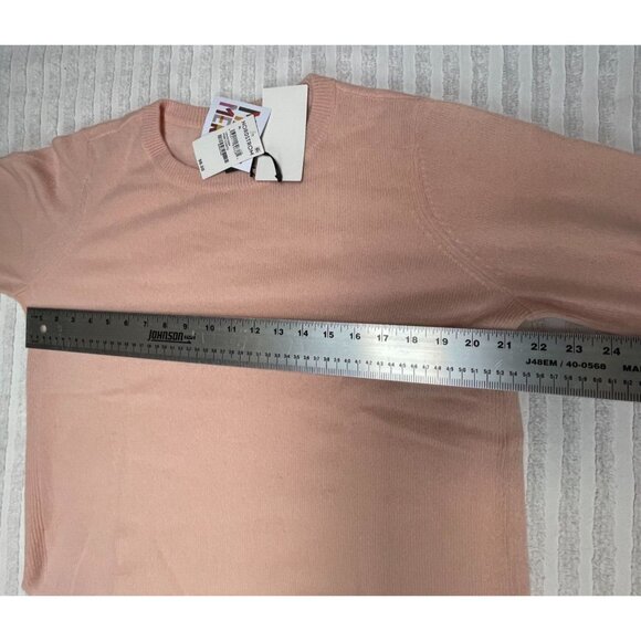 Halogen Womens Size XL Crewneck Cashmere Pullover Sweater Pink Chintz New $98 - Picture 7 of 9